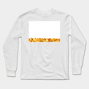 Amber abstract background made of small pieces lying at the bottom Long Sleeve T-Shirt